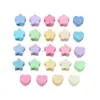 Contas Acrílicas Pintadas com Furo Grande Cor Macaron Coração Estrela Flor Contas Materiais para Miçangas DIY Contas Soltas Venda por Atacado