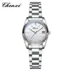 Relojes de moda para pareja con correa de acero para hombre y mujer con calendario, luminosos, resistentes al agua, relojes de cuarzo a juego, stock de fábrica al por mayor