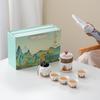 Juego de té de viaje Qianli Jiangshan Guochao Wenchuang, taza exprés, traje, empresa, negocios, para enviar a clientes, regalos de acompañamiento