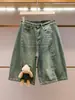Shenzhen Nanyou Moda Feminina de Alta Qualidade Verão Novo Estilo Coreano Fashionável Vintage Desgastado Urso Boneca Calça Jeans Reta para Mulheres