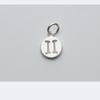Accesorios de Plata al por Mayor Plata S925 Plata Lisa Doce Constelaciones Placa Redonda Colgante Colgante DIY Pulsera Hecha a Mano Joyería S0226