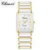 CHENXIchenxi Reloj de Pareja Cuadrado Explosivo Reloj para Mujer Reloj para Hombre Reloj de Cerámica Reloj de Cuarzo de Moda 104A