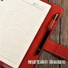 Cuaderno de Negocios A5 con Tapa de Cuero, Cuaderno Desmontable de Hojas Sueltas con Anillas, Cuaderno de Actas de Reuniones, Bloc de Notas de Oficina para Estudiar