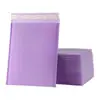 Bolsas de Burbujas a Prueba de Golpes Morado Claro En Stock al por Mayor, Nuevas Bolsas de Espuma para Envíos de Ropa con Película Coextruida, Autoadhesivas Anticolisión