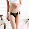 Ropa interior sexy transparente de mariposa, moda femenina, tentación hueca, tanga de encaje fino para mujer 9606
