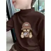 Camiseta Interior de Felpa Cepillada para Niños, Estilo Nuevo Otoño/Invierno 2026, Cuello Semi-Alto, Ropa Interior Cálida, Top Casual, Moderno