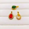 Joias Banhadas a Ouro de Latão Pingente de Pedra Preciosa em Forma de Gota de Água Colar Moda Casual Pingente Feminino Fabricante Atacado