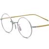 Armazón de gafas de titanio puro hecho a mano, montura delgada dorada, gafas ópticas planas, armazón de gafas redondo retro, fabricantes de gafas disponibles