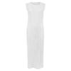 Miyake Minimalista 2026 Verano Nuevo Estilo Japonés Elegante Vestido sin Mangas de Cuello Redondo para Mujer Vestido tipo Tanque de Longitud Media