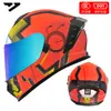 Casco de Motocicleta Certificado Dot para Hombres y Mujeres, Casco Integral Ad para Todas las Estaciones, Casco Cálido y Seguro con Certificación 3C