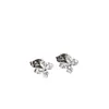Pendientes de Trébol de Cuatro Hojas con Zirconia Engastada en Garras, Brillo de Lujo Ligero, Acero de Titanio Médico de Alta Gama, Pendientes para Mujer que No se Desvanecen