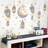 Brup Lindo Adesivo de Parede Lanterna Estrela e Lua para Quarto Sala de Estar Estilo Exótico Romântico Curativo Adesivo Decorativo Hs4936C