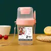 Taza Portable de Doble Capa para Ensalada de Verduras con Luz Taza Sellada para Alimentos Taza de Desayuno con Fruta Taza para Adelgazar de Celebridad de Internet Taza de Ensalada