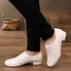 Sapatos de Dança Modernos Sapatos de Dança Masculinos Sapatos de Dança para Adultos Preto Branco Solado Macio Dança de Salão Sapatos de Dança de Salão Salto Baixo
