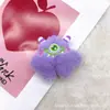 Chaveiro de Pelúcia de Monstro com Olhos Grandes de Desenho Animado para Meninas, Broche de Brinquedo de Pelúcia, Pequeno Pingente para Bolsas e Decorações
