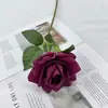 Flor Artificial de Rosa de Cabeça Única Transfronteiriça com Toque de Alta Qualidade e Realista, Adequada para Arranjos em Vasos de Hotel, Flores Decorativas e Textura Semelhante à Real