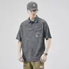 Camiseta Pesada de Manga Curta para Homens, Novo Estilo Primavera/Verão 2026, Design de Nicho, Camisa Polo de Alta Qualidade, Moda Masculina Cool e Moderna