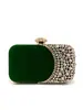 Bolso de Mano de Lujo Nuevo de Terciopelo con Brillo de Pedrería para Mujer, Bolso de Banquete Formal de Moda para Vestido Qipao, Bolso de Mano para Fiesta
