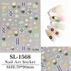 Moldura de Foto Pintura de Flores Adesivos para Unhas 5D Em relevo Impressão Criativa Adesivos DIY para Nail Art Acessórios Sl Modelo