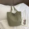 Bolso Tote Holgado Estilo Coreano Bolso de Hombro Artístico Sencillo Perezoso Bolso de Mano para Estudiante Salida de Compras Vacacional