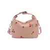 2025 Nueva Moda de Verano Bolso tipo Carcasa con Estampado de Cerezas de un Hombro Cruzado Bolso Cuadrado Pequeño de Moda de Gran Capacidad