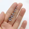 Traje de corona europea y americana de acero inoxidable con seis garras y circonita para hombres y mujeres con hebilla de mariposa clavo de hueso de oreja salida de fábrica
