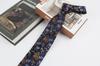 Corbata para hombre estilo británico retro marrón rojizo oscuro con estampado de 8 cm para vestir, profesional, negocios, informal, azul a rayas, para boda