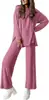 Comercio exterior transfronterizo Amazon Europeo y Americano 2026 ropa de mujer cómoda y elegante, cuello redondo holgada manga larga elástica pantalones largos ropa de estar