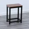 Bancos de Taller, Bancos de Operación de Fábrica, Bancos de Trabajo, Taburetes Cuadrados Pequeños de Acero y Madera, Bancos de Hierro para Comida Rápida, Bancos Metálicos de Entrenamiento