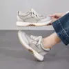 Zapatillas Casuales de Cordones para Mujer Melard de Piel Genuina, Suela Gruesa, Cómodas, Estilo Nuevo Primavera 2026, Zapatos Tipo Dad