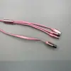 Cable de carga rápida USB 3 en 1 con diseño trenzado tipo C, adecuado para múltiples colores y modelos