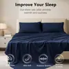 Ventas directas del fabricante: Juego de cuatro piezas transfronterizo de sábanas bajeras, sábanas, fundas de almohada, ropa de cama hipoalergénica, juego de ropa de cama para el hogar de color liso
