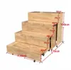 Escenario Coral Móvil Plegable de Plástico PE Madera Maciza Telescópico de Tres Niveles Atril para Director de Coro Cabina Fotográfica