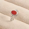 Anillo Abierto Europeo y Americano Transfronterizo Ajustable Anillo de Goteo de Aceite para Mujer Anillo Simple de Lujo Ligero para Dedo Índice Joyería de Mano Listo para la Venta