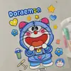 Lindas Pegatinas para Cuaderno de Doraemon Adhesivas en Relieve Lindas Azules Gorditas DIY Pegatinas para Funda de Teléfono Accesorios Versión Q
