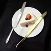 Juego de cuchillo para pastel y espátula de acero inoxidable transfronterizo, cuchillo para pan de mango largo, espátula para postres, frutas, quesos, pizza, herramientas para hornear