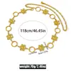 Cadena de Cintura Metálica Hueca con Flor Retro Transfronteriza Europea y Americana Accesorios para Mujer para Usar con Faldas, Cintura y Ombligo Cadena Corporal