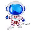 Tema de Anime Cumpleaños Infantil Astronauta Nave Espacial Cohete Globo de Película de Aluminio Diseño de Ciencia Ficción Globo Decorativo