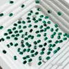 Pedras Strass para Nail Art Verde Esmeralda, Gota d'Água Deslumbrante Famosa na Internet, Marquise, Losango, Fundo Plano, Pedras Strass de Formato Irregular, Pedras Strass para Unhas Estilo Vintage Verde Escuro