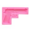 Molde de silicone de metralhadora de pistola flip açúcar bolo chocolate decoração molde DIY ferramentas de panificação