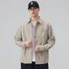 Chamarra tipo camisa a cuadros artística estilo japonés para hombre, nuevo modelo primavera/otoño 2026, versátil para ir al trabajo, de manga larga, con cuello, moderna