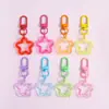 Nuevo Llavero de Estrella Hueca de Cinco Puntas de Colores Hebilla Giratoria para Puerta Accesorios Materiales para Joyería Hecha a Mano DIY Venta al por Mayor