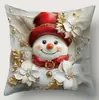 Suministradas directamente por el fabricante, fundas de almohada decorativas navideñas hechas a medida, producto popular transfronterizo, cojines decorativos transpirables y cómodos para la sala de estar
