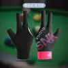 Luvas de Bilhar Vazamento Três Dedos Leve Respirável Snooker Bilhar Mão Esquerda Única Elástica Silicone Antiderrapante Luvas