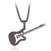 Colar Pingente de Guitarra Eletrodepositado Personalizado em Liga de Zinco com Gotejador de Óleo Esmaltado Mergulhado em Óleo Venda Direta da Fábrica de Joias