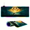 Fabricante Vende Pad de Mouse e Teclado Luminoso Espesso Popular para E-Sports e Jogos, Tapetes de Mesa RGB Personalizados