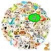 56 Nuevos Pegatinas de Graffiti de Animales de Dibujos Animados Pintadas a Mano con Acuarela Transfronterizas, Pingüino Lindo, Cordero y Cocodrilo Pegatinas Decorativas