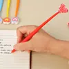 Figura 3D de goma blanda de PVC de doble cara en forma de corazón, superventas transfronteriza, bolígrafo divertido para estudiantes, punta y capuchón desde la fábrica de origen