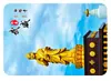 Ímã de Geladeira de Vidro Cenário Wuwei Templo Kumarajiva Palácio Dourado de Telhado Duplo Decoração Magnética Colorida para Casa Lembrança