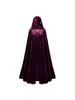 Capa Larga Medieval Renacentista con Capucha para Adultos para Hombres y Mujeres Halloween Pascua Shawl para Actuación en Escenario